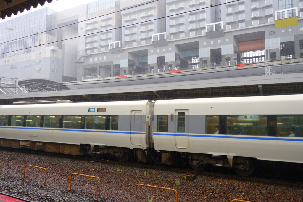 Train in the rain