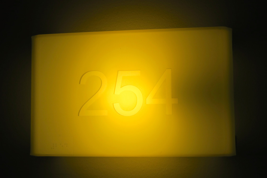 Room number on light