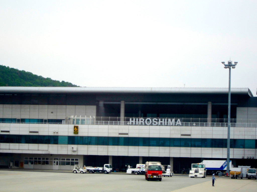 Arriving at Hiroshima airport