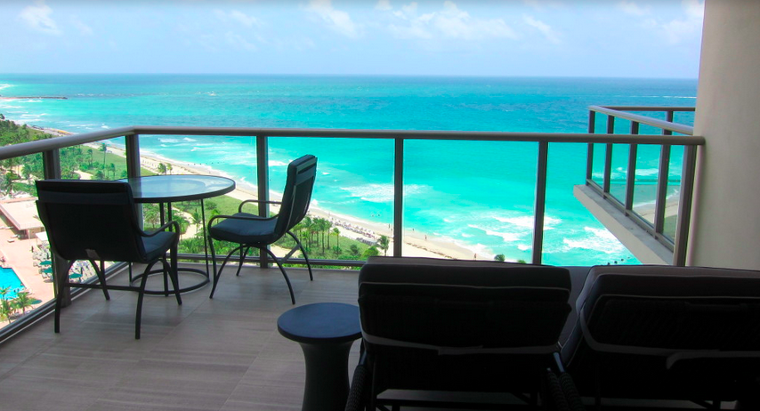 View from the balcony, St. Regis Bal Harbour