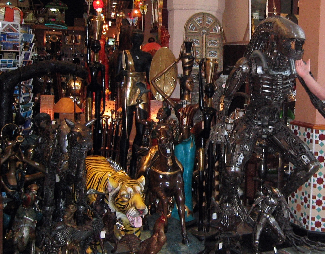 Metal statues