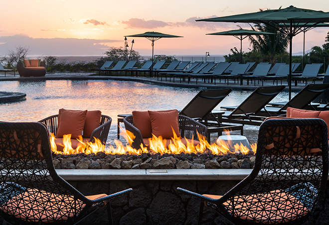 Picture of fire pits at the Residence Inn Maui Wailea from Marriott's website