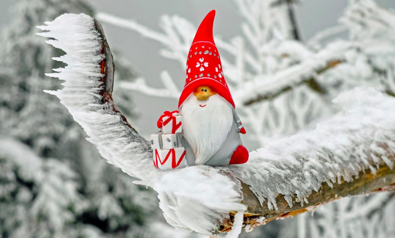 a gnome on a branch